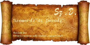 Szemerédi Dezső névjegykártya