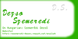 dezso szemeredi business card