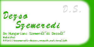 dezso szemeredi business card